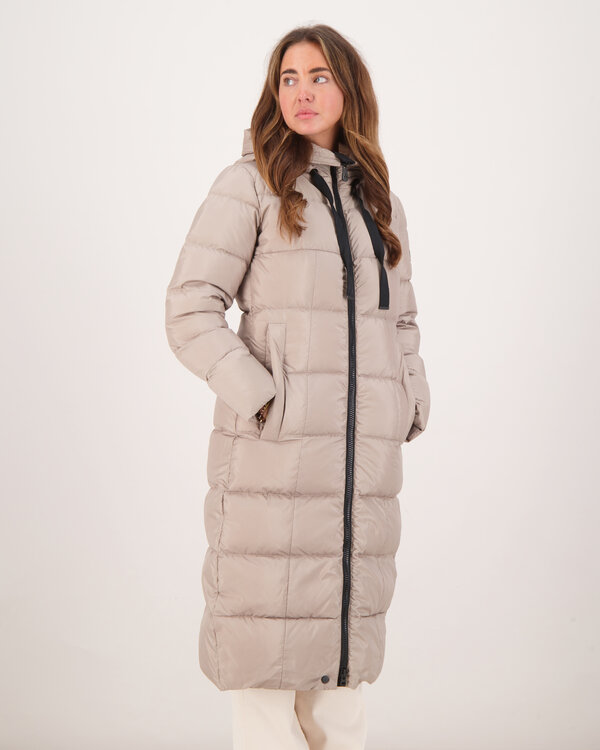 Nunki MQN 02 Lange Down Jacke Beige