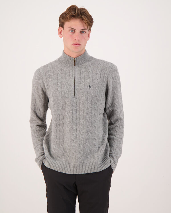 Langarmshirt Sweat Troyer Grau