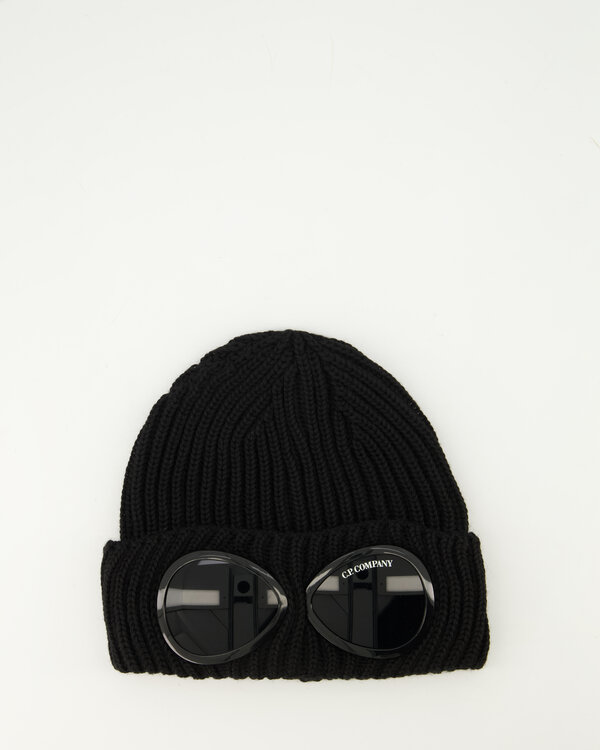 Extra Fine Merino Wool Knit Muts Zwart