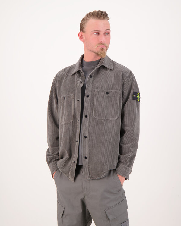 1200012 Rib Overshirt Grau