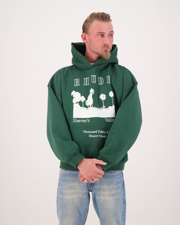 Rhude Thousand Palms Hoodie Green Thousand Palms Hoodie Green