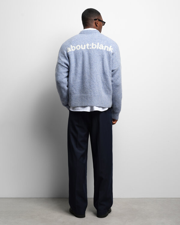 Mohair Logo Trui Blauw