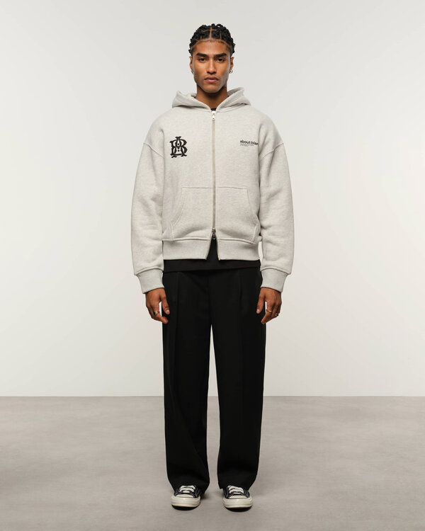 Dual Logo Cardigan Grau