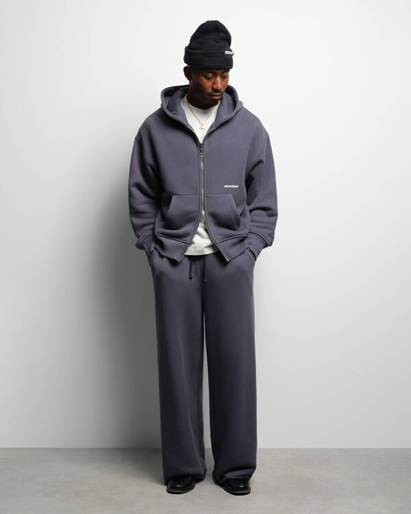 Box Zip Cardigan Blau