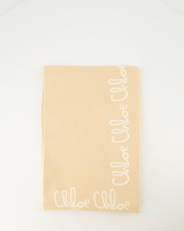 Logo Scarf Brown