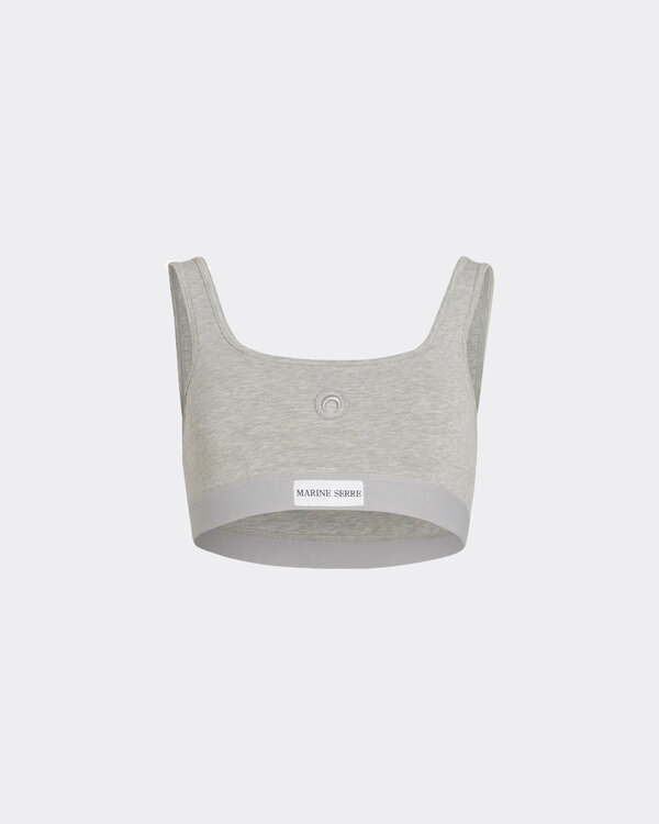 Moon Logo Stretched Top Grey