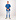 Gladstone-Stickerei Shirt Blau