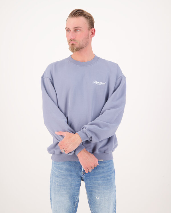Owners Club Script Sweater Blue