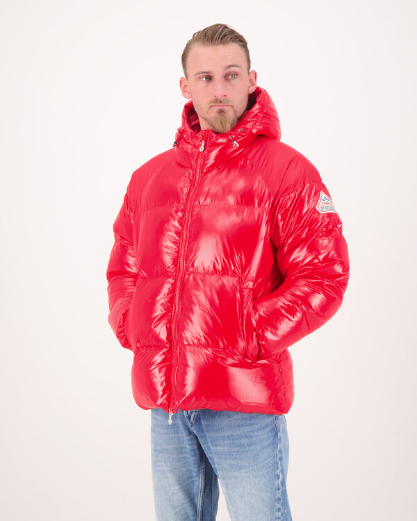Sten Hooded Down Jacke Rot