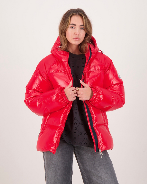 Sten Hooded Down Jas Rood
