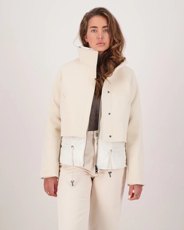Twill Wool Jas Creme