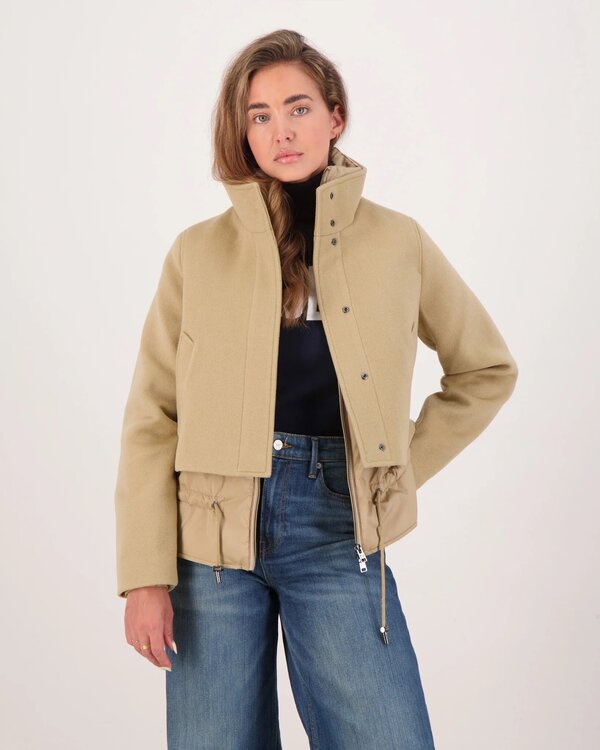Twill Wool Jas Beige