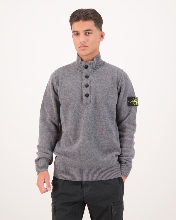 5100040 Gestricktes Poloshirt Grau