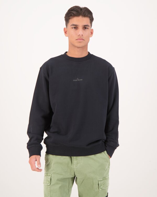 6100018 Cotton Fleece Sweater Zwart