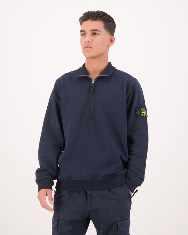 6100068 Half Zip LS Polo Marine
