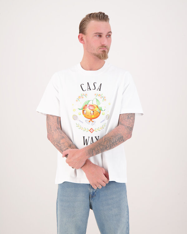Casa Way Kawaii Orange T-Shirt Wit
