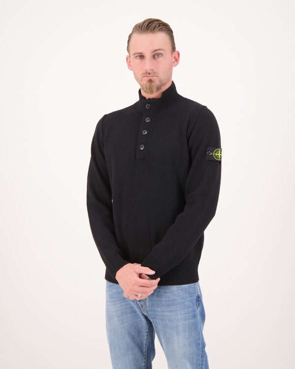 5100040 Gestricktes Poloshirt Schwarz