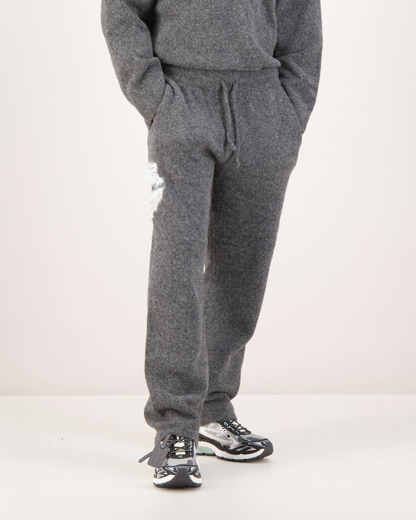 Monogram Flauschige Strickjogginghose Holzkohle