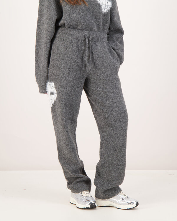 Monogram Flauschige Strickjogginghose Holzkohle