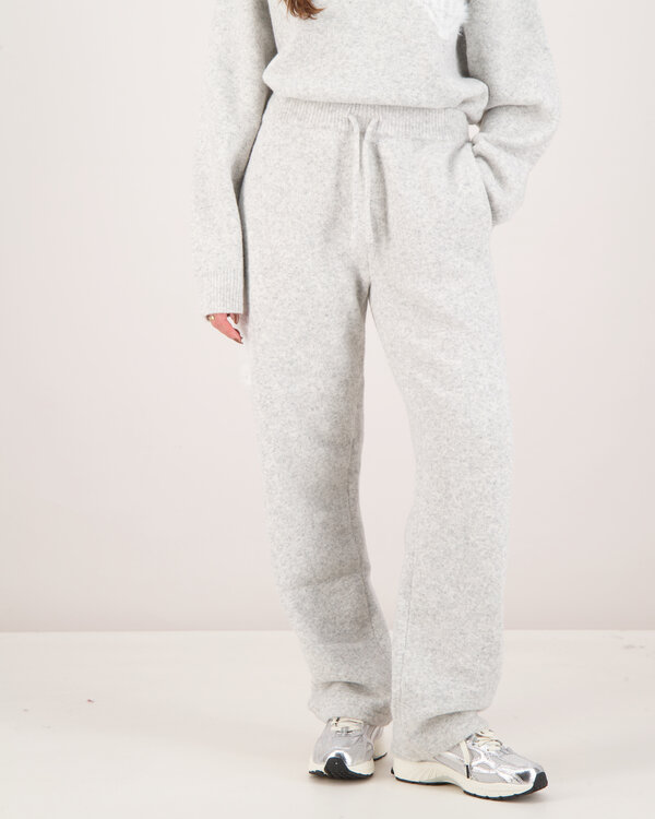 Monogram Fluffy Knit Joggers Grey