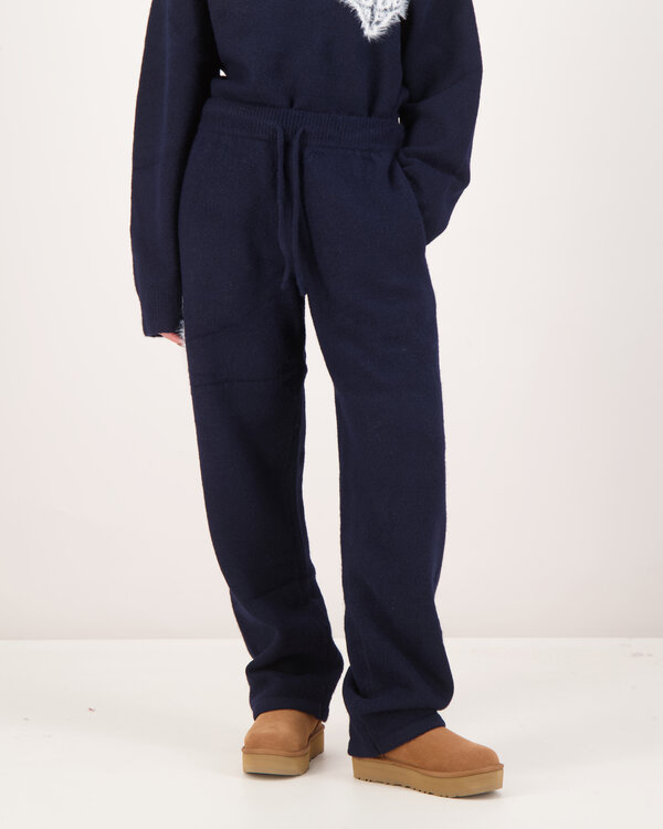 Monogram Fluffy Knit Joggers Navy