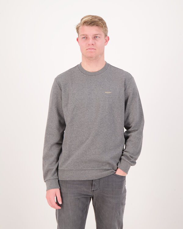 Interlock Logo Pullover Dunkelgrau