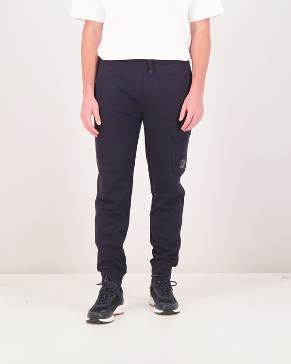 Diagonal Raised Fleece Cargo Jogginghose Marine