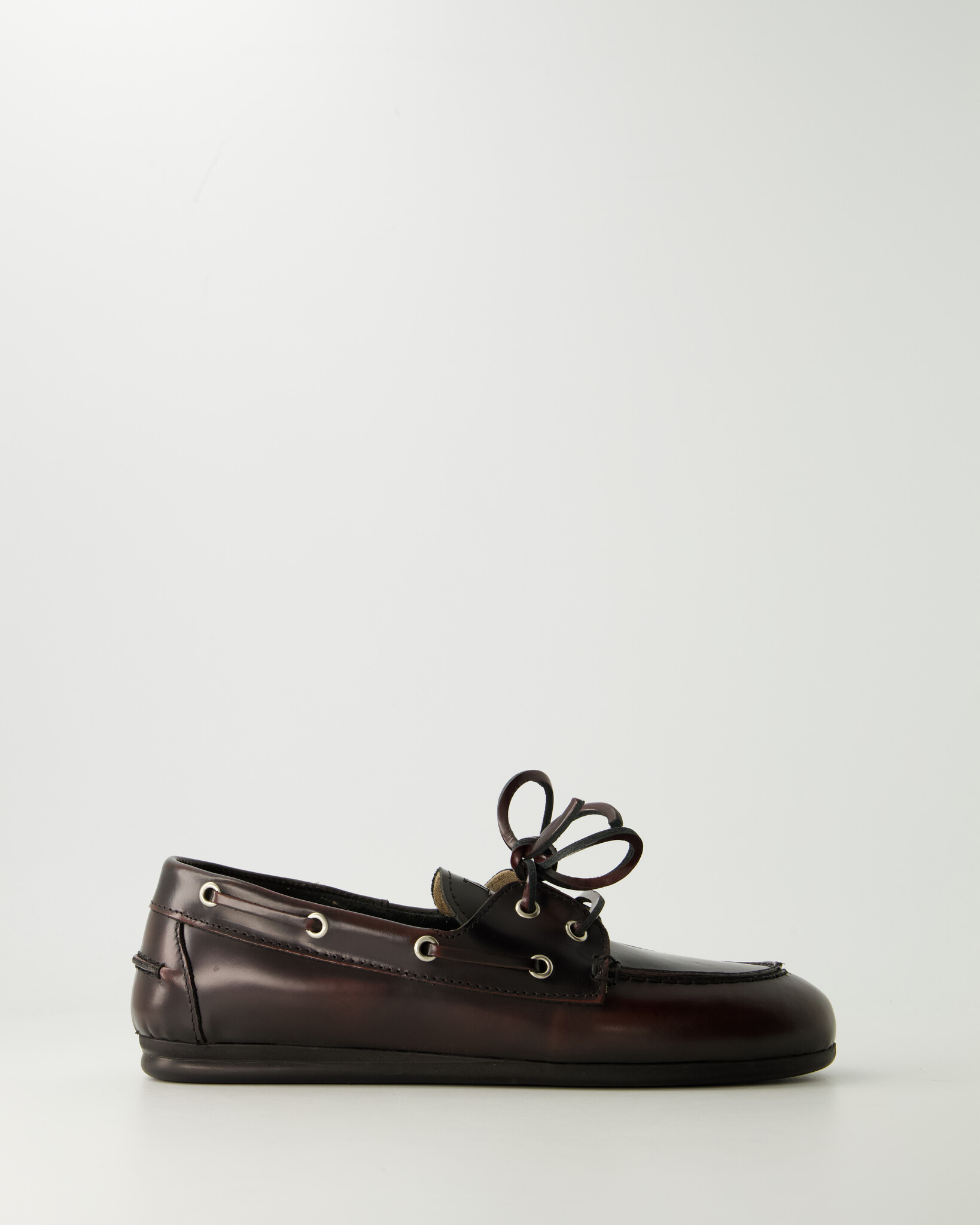 Posa Studio Boat Loafer Box Leather Bordeaux - Beachim