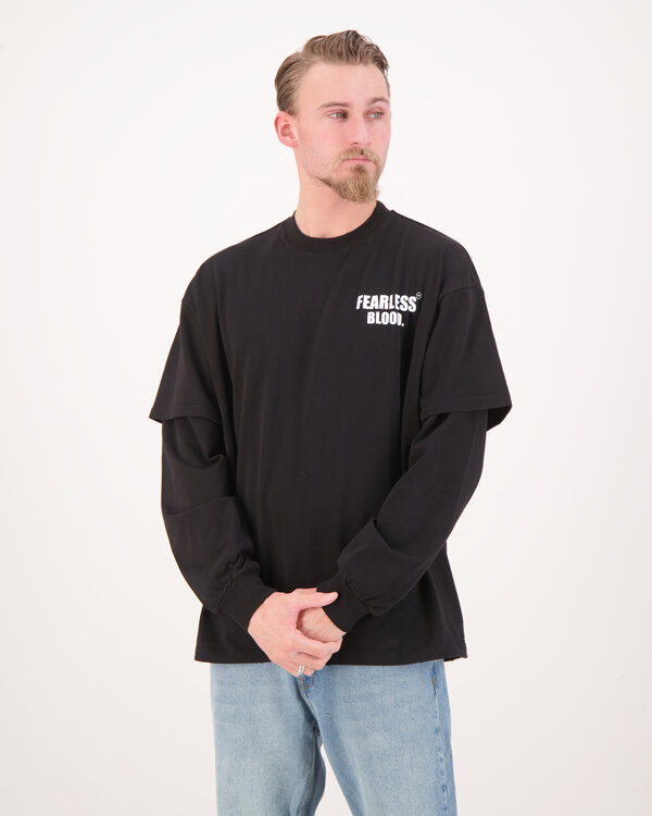 Surprise Langarmshirt Schwarz