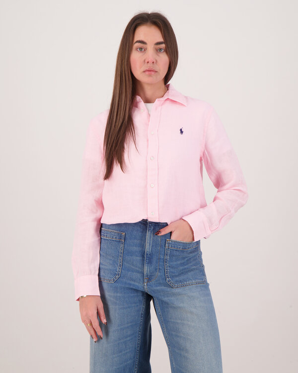Polo Ralph Lauren Linnen Shirt Roze Linnen Shirt Roze
