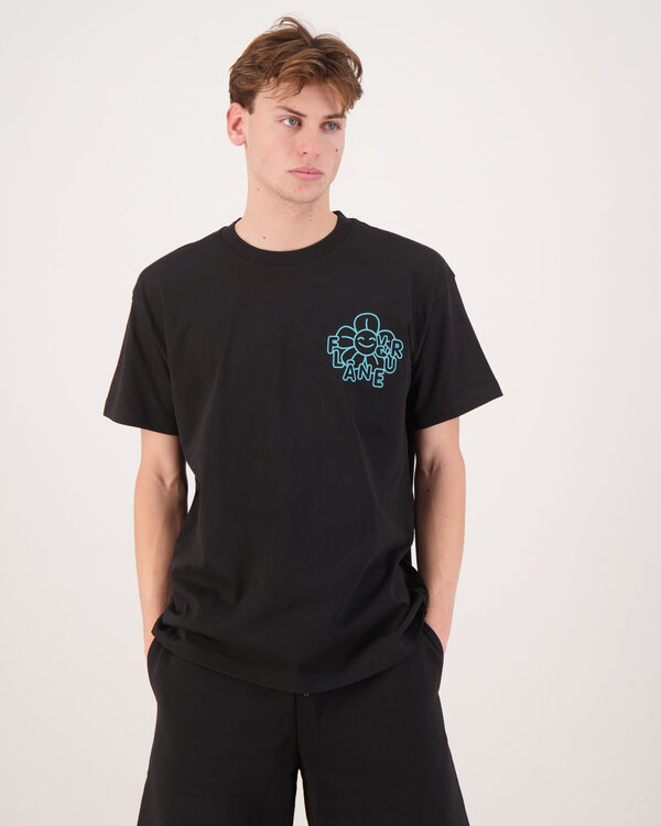Happy Flower T-Shirt Black.