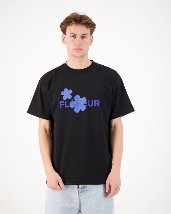 Organic Flower T-Shirt Blau