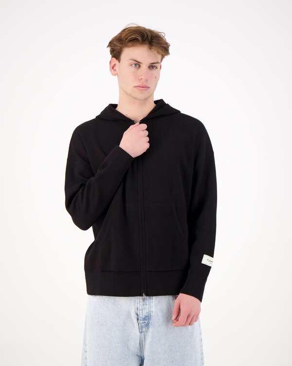 Atelier Knit Zip-Up Hoodie Zwart