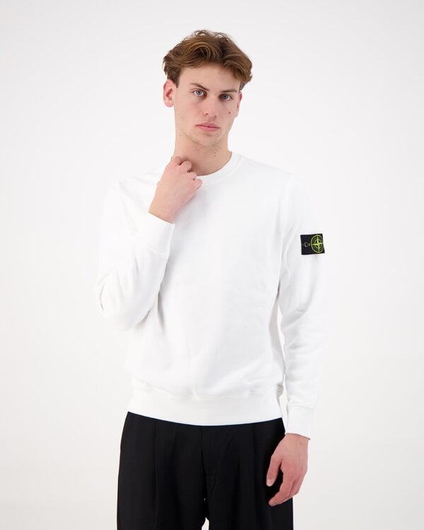 6100060 Organic Cotton Fleece Sweater Weiß