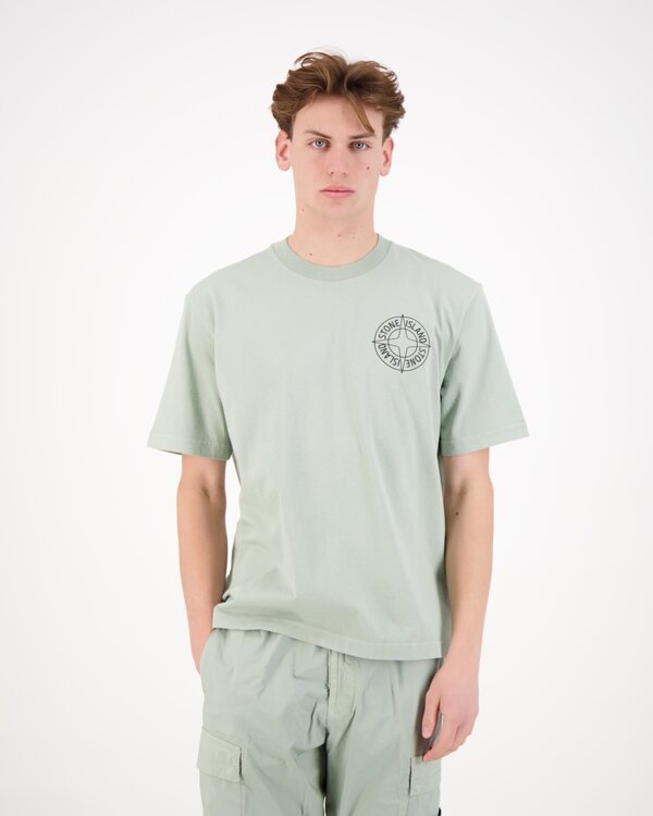 2100001 Organic Cotton Jersey Outlin T-Shirt Sage