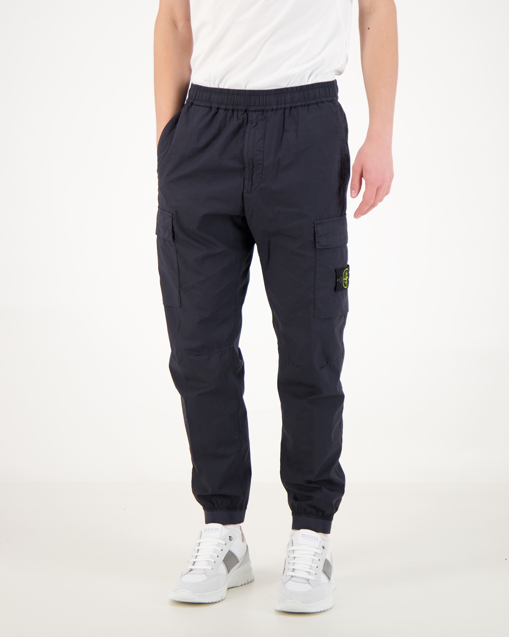 Stone Island 3100031 Stretch Cotton Tela Paracadu Cargo Pants Navy 