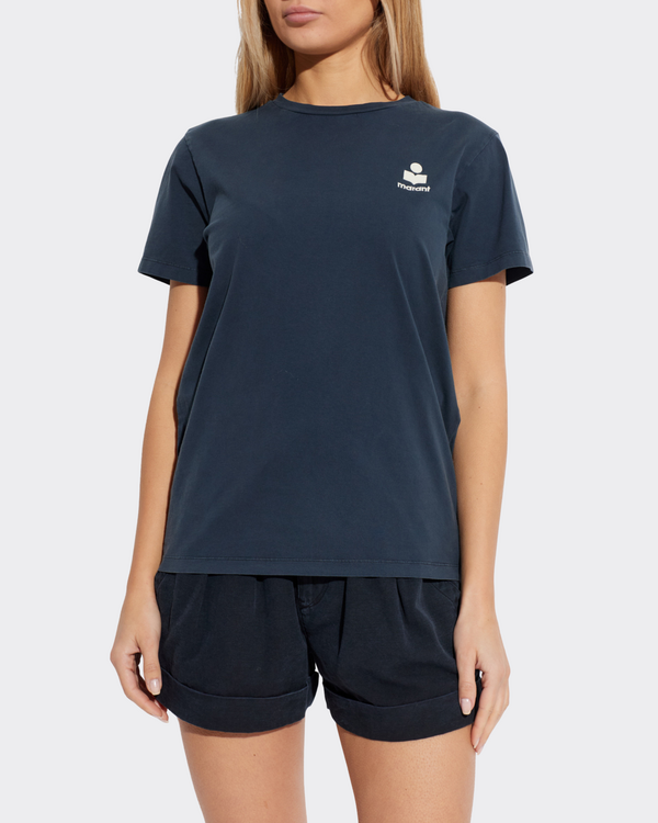 Aby Logo T-shirt Blauw