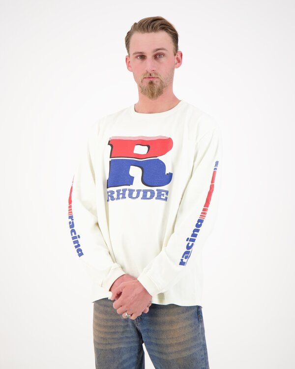 Split Petrol Logo LS T-Shirt Wit