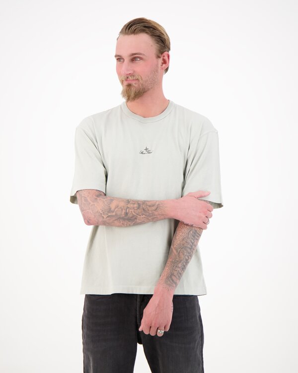 2100006 Organic Cotton Logo Shirt Pearl Grey