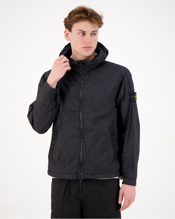 4100001  Garment Dyed Crinkle Reps NY Jacket Zwart