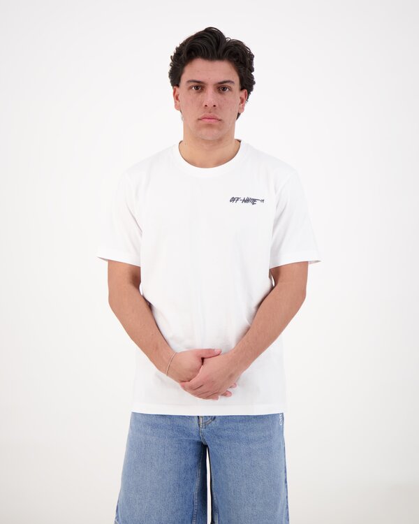 Off Logo SS Slim T-Shirt Weiss