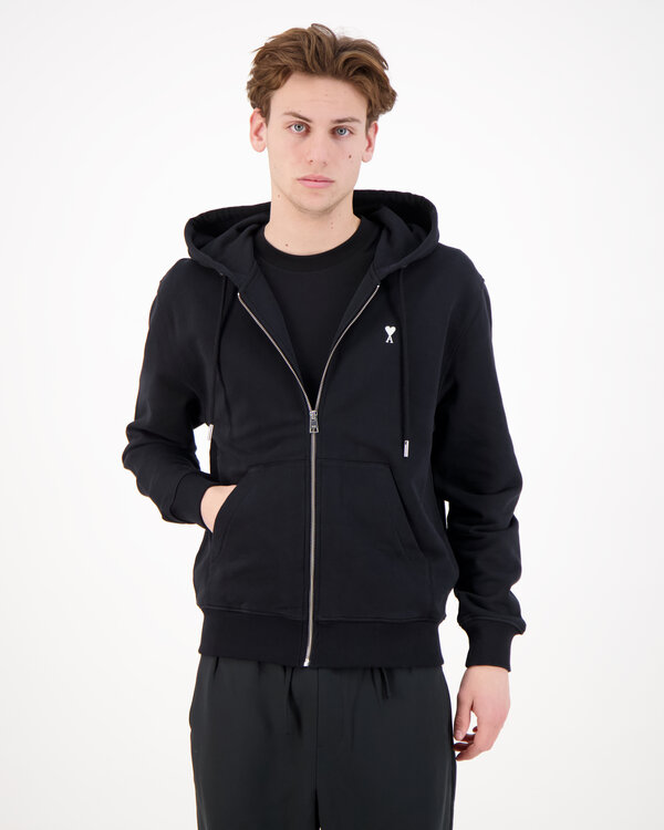 Ami De Coeur With Contrasted Cardigan Black