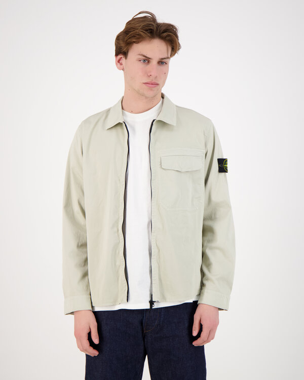 1200015 Stretch Organic Cotton Satin Jacke Pearl Grey