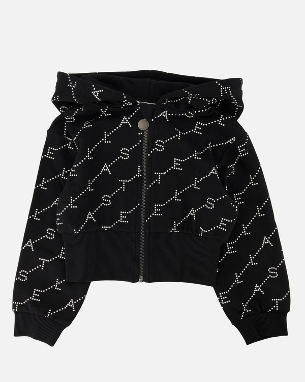 Logo Zip Hoodie Schwarz