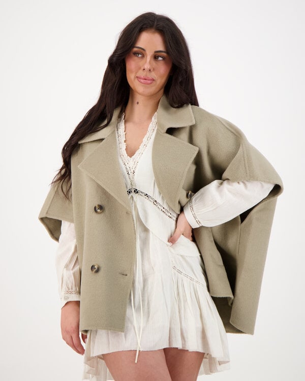 Elin Wool Coat Khaki