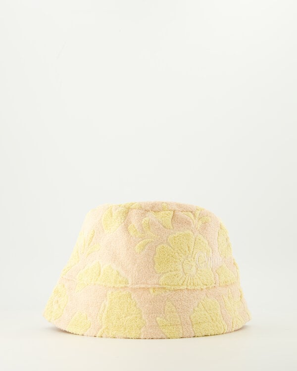 Floral Jacquard Hat Yellow