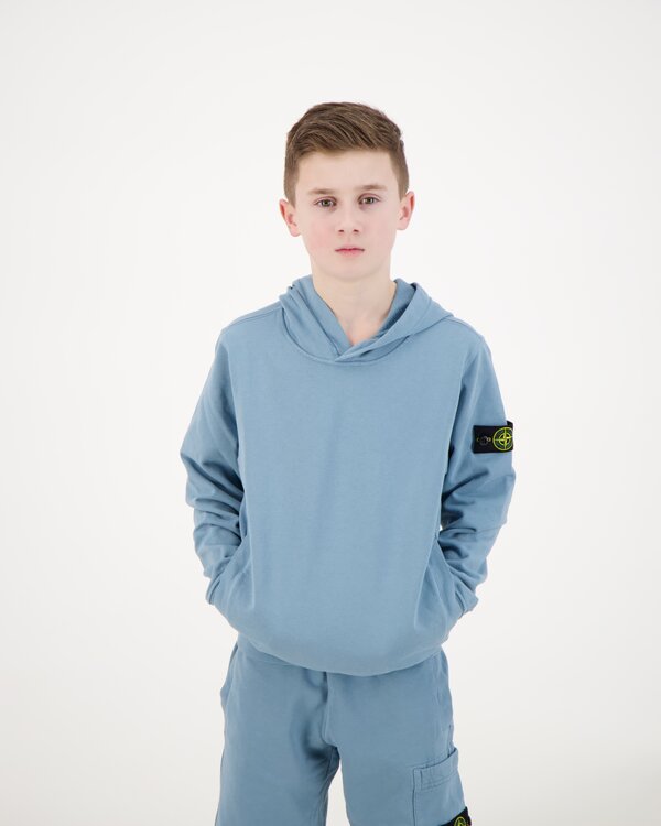 6100014 Organic Cotton Fleece Hoodie Powder Blue