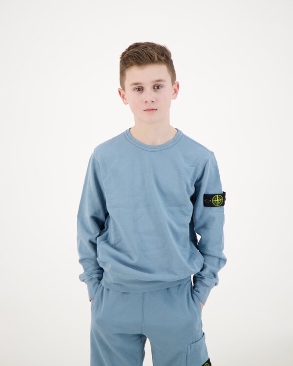 6100005 Bio Baumwolle Pullover Hellblau