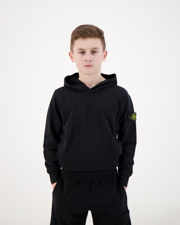 6100014 Bio Baumwolle Fleece Hoodie Schwarz