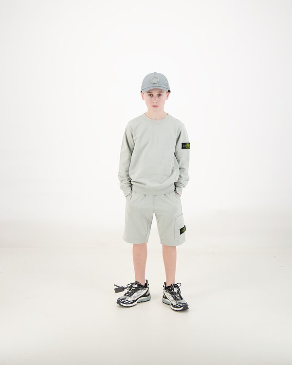 6200006 Organic Cotton Fleece Shorts Pearl Grey